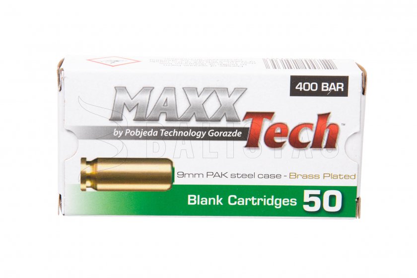 Startovací lőszer MAXX Tech 9mm pisztolyhoz 50db