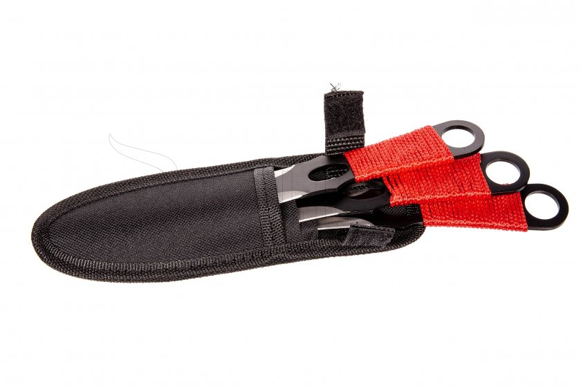 Kandar dobókés készlet, piros paracord (82)
