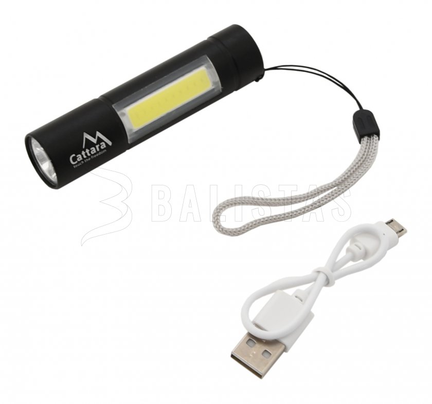 Zseblámpa LED Cattara 120lm, újratölthető