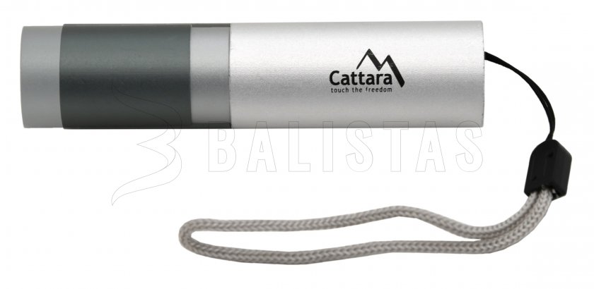 Zseblámpa LED Cattara 120lm ZOOM, újratölthető, SILVER