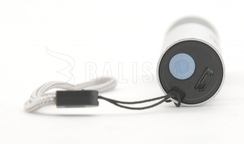 Zseblámpa LED Cattara 120lm ZOOM, újratölthető, SILVER