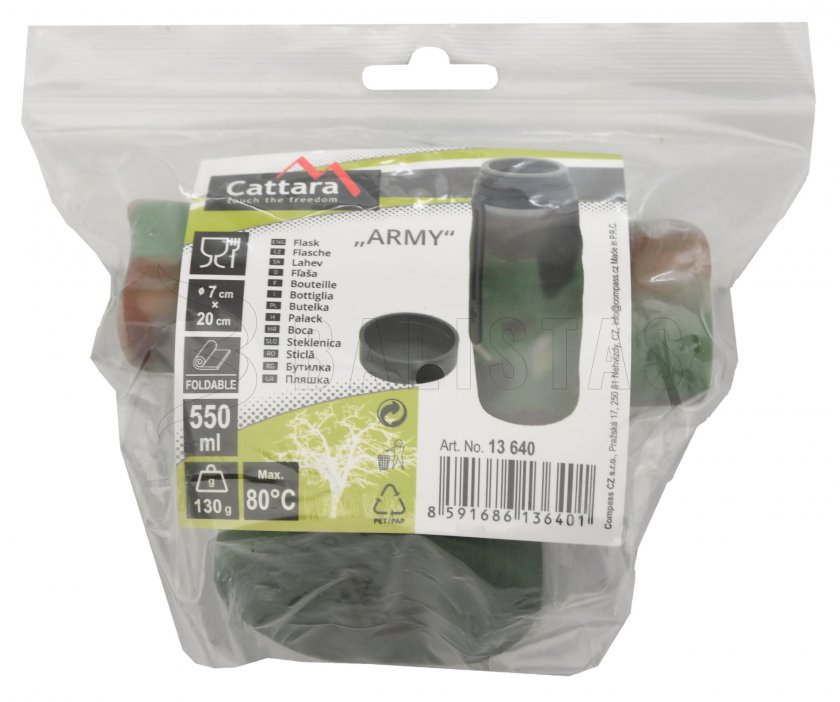 Szumó szilikon összehajtható palack ARMY 550ml