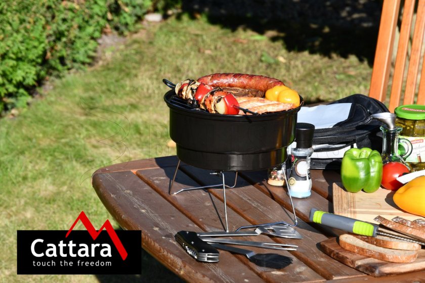 BOSA hordozható faszenes grill táskával