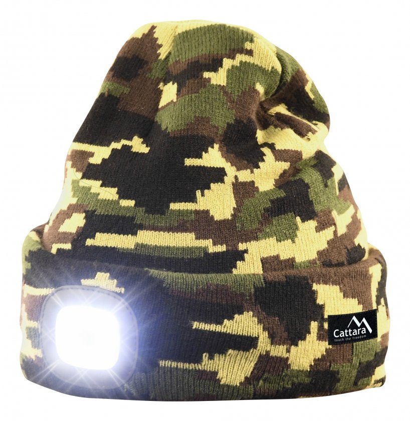 ARMY sapka LED lámpával, USB-s tölthető