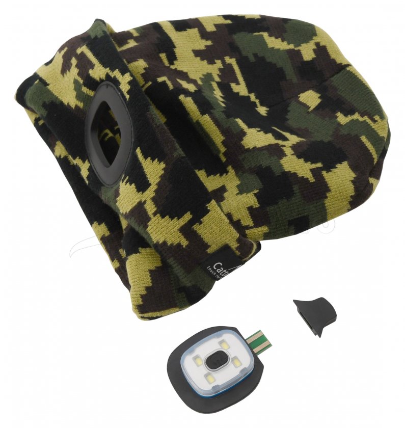 ARMY sapka LED lámpával, USB-s tölthető