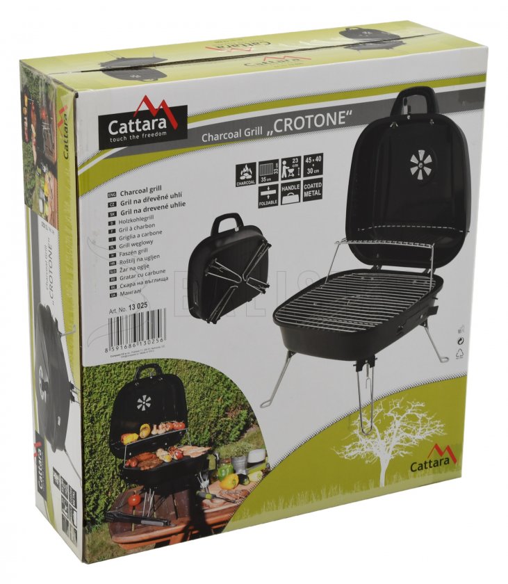 CROTONE faszéntüzelésű összecsukható grill