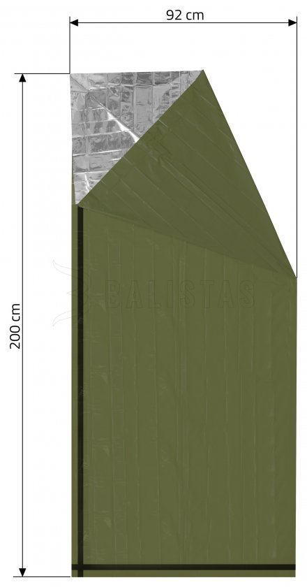 Izotermikus fólia SOS zöld henger 200x92cm