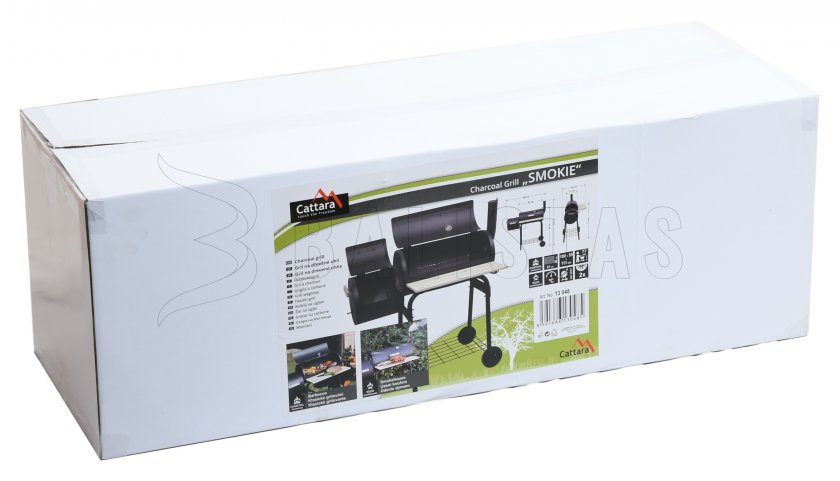 Faszénes SMOKIE grill füstölővel