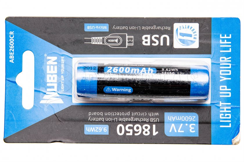 Elem Wuben 2600B/18650 Li-Ion 2600mAh