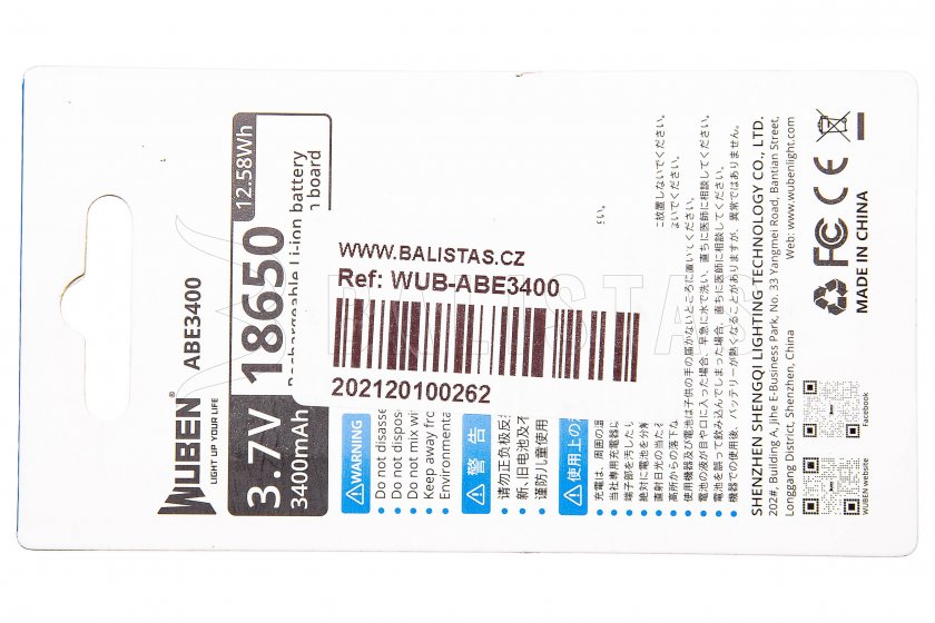 Elem Wuben 3400B x Li-Ion 3400mAh