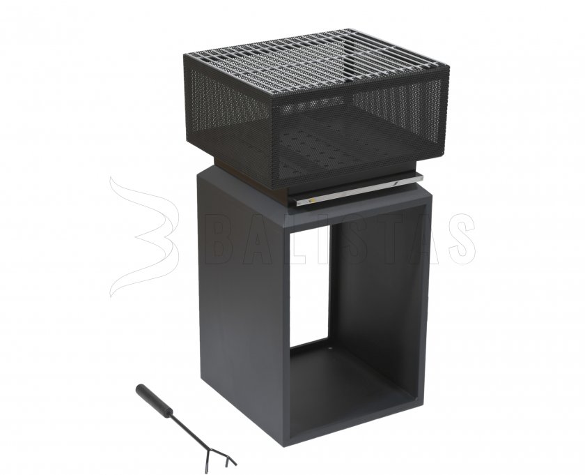 Tűzrakó CUBE rácsocskával 74cm