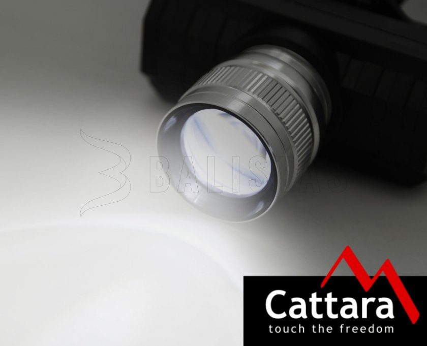 Fejlámpa Cattara SCORPION 90lm XPE ZOOM újratölthető