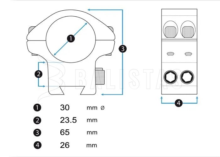 Eagle Vision Infinity 22mm/30mm magasságában állítható szerelék