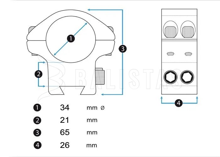Szerelék Eagle Vision Backward Infinity 22mm/34mm magasságban állítható