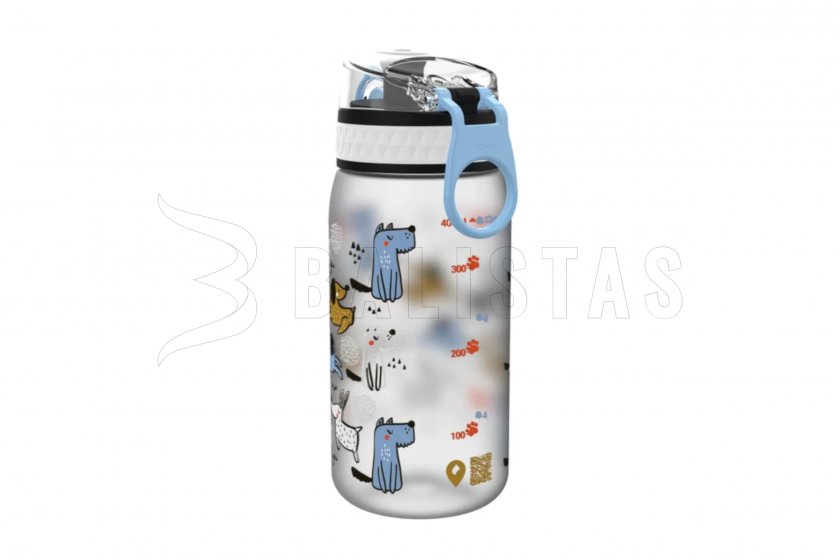 Láhev ION8 Leak Proof 400ml szürke kutyákkal