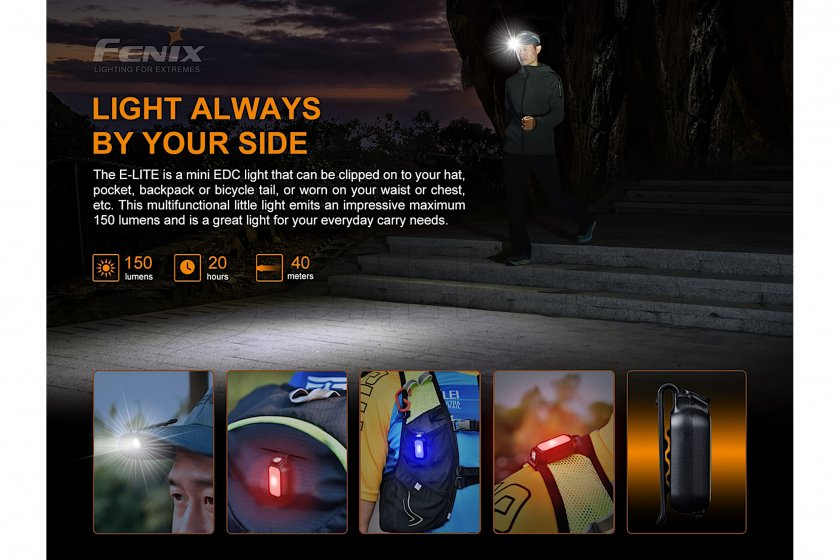 Tölthető Fenix E-LITE zseblámpa