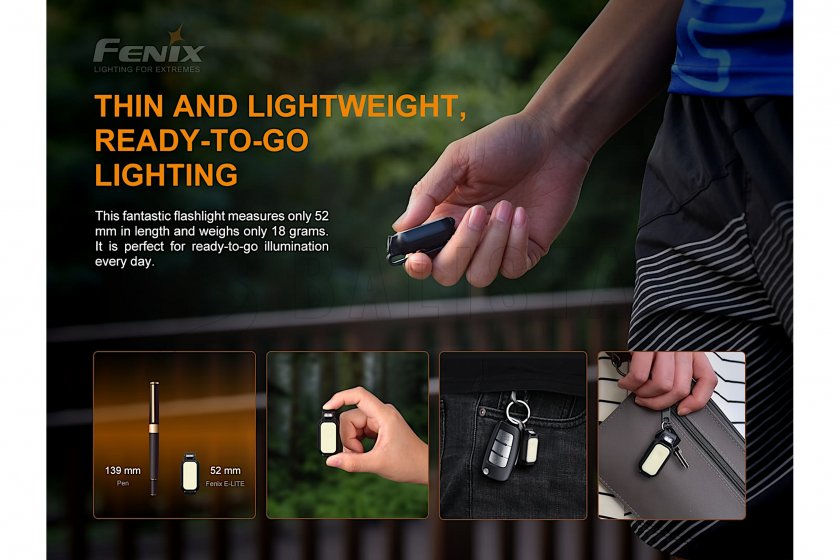 Tölthető Fenix E-LITE zseblámpa