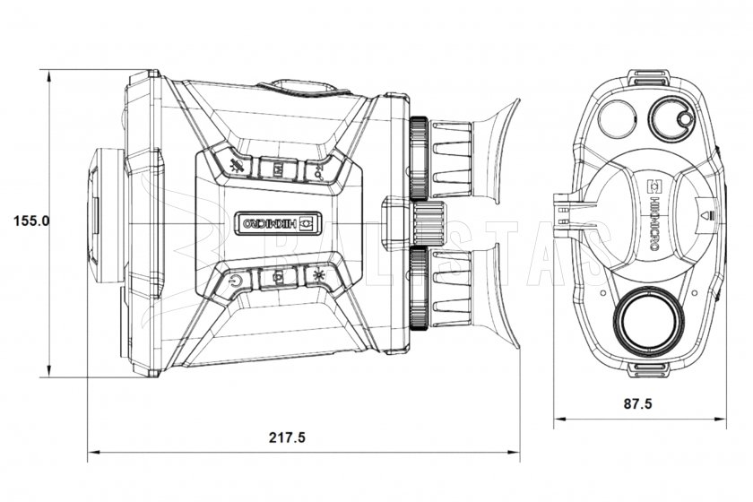 Termovíziós fúziós LRF binokulár Hikmicro RAPTOR RH50LN
