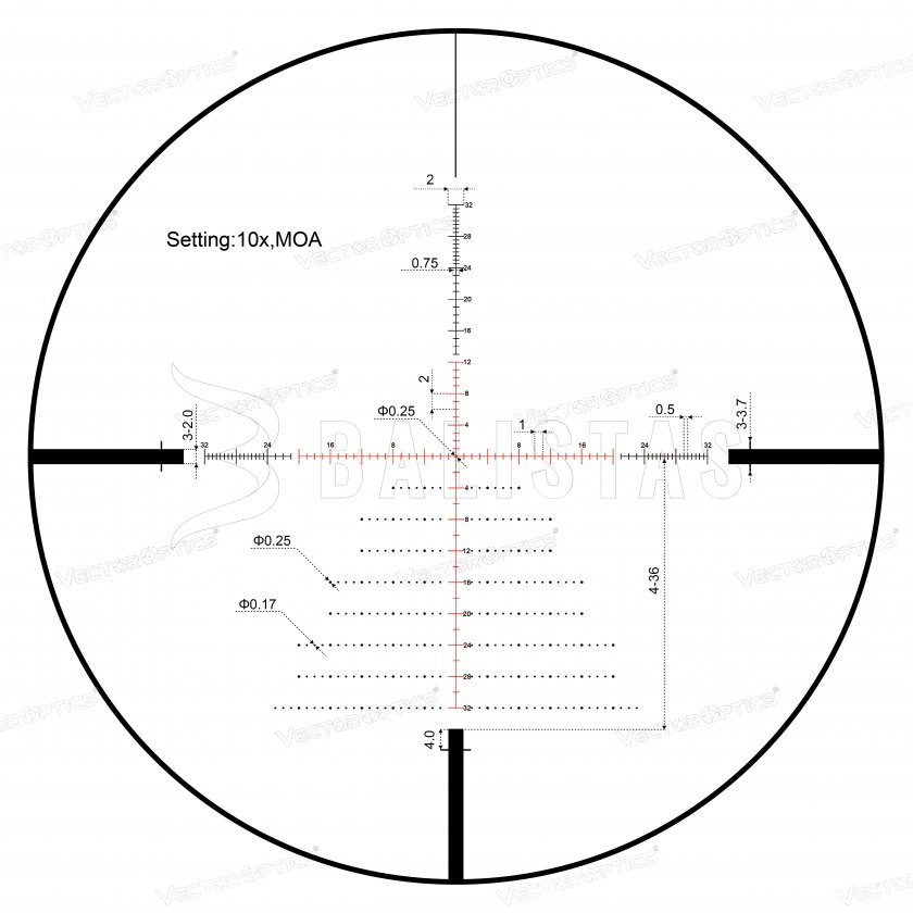 Távcső Vector Optics Zalem 4-48x65 ED SFP BDC MOA