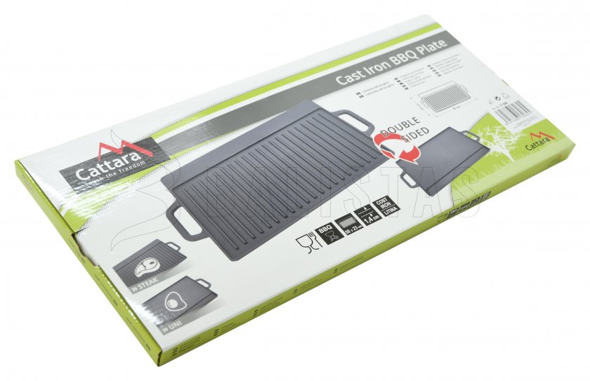 Kétrészes grill lap, kétoldalas, 50x23x1,4cm