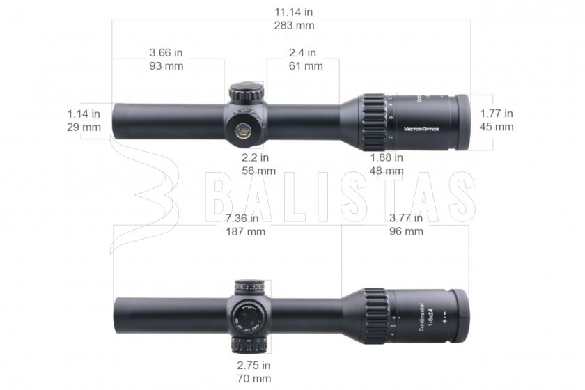 Távcső Vector Optics Continental x6 1-6x24 SFP G4 MOA