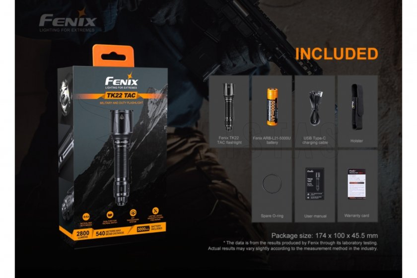Taktikai lámpa Fenix TK22 TAC