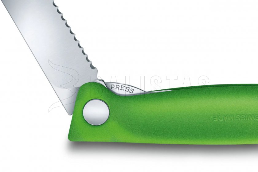 Zöldség hámozó zsebkés Victorinox hullámos él Zöld