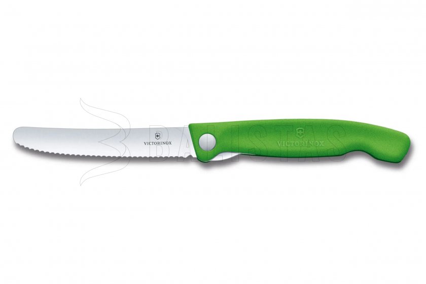 Zöldség hámozó zsebkés Victorinox hullámos él Zöld