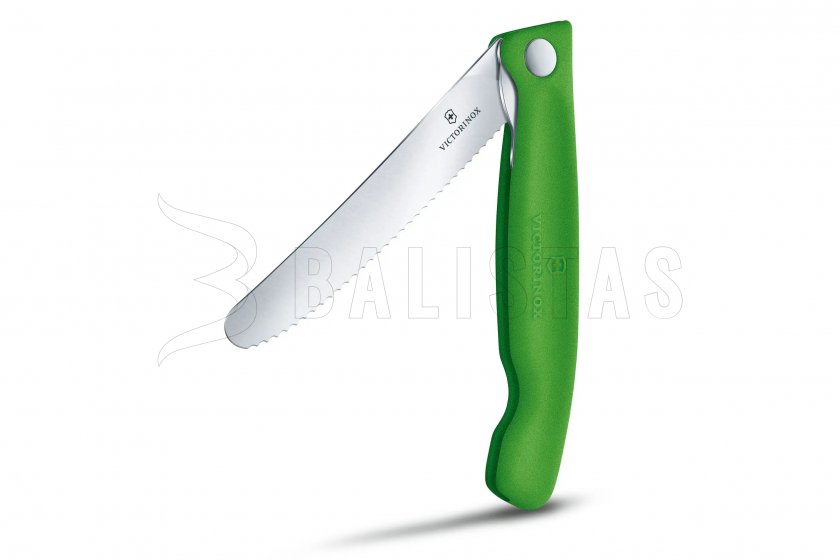 Zöldség hámozó zsebkés Victorinox hullámos él Zöld