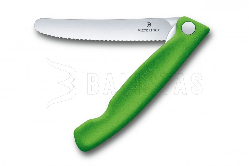 Zöldség hámozó zsebkés Victorinox hullámos él Zöld