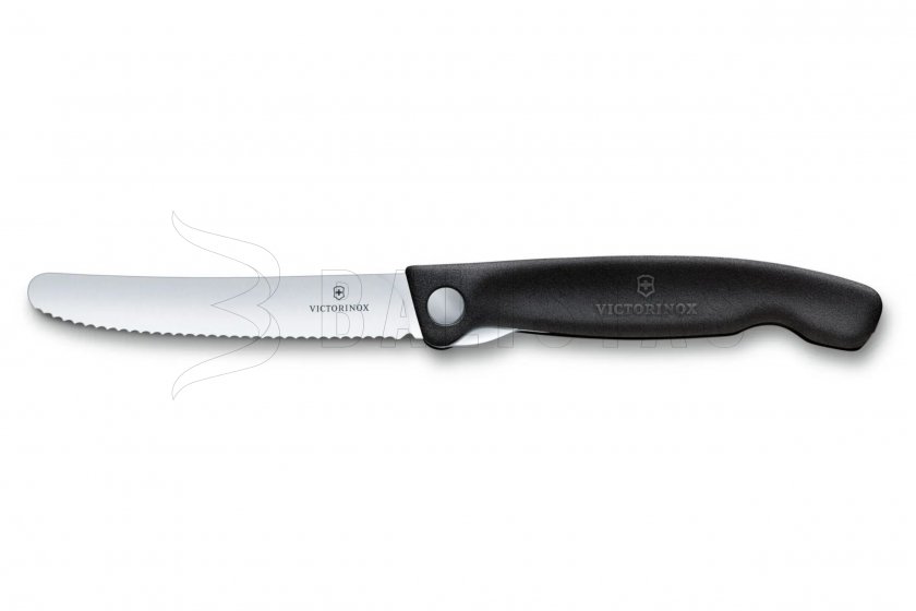 Zöldség hámozó-zárókés Victorinox hullámos él Fekete