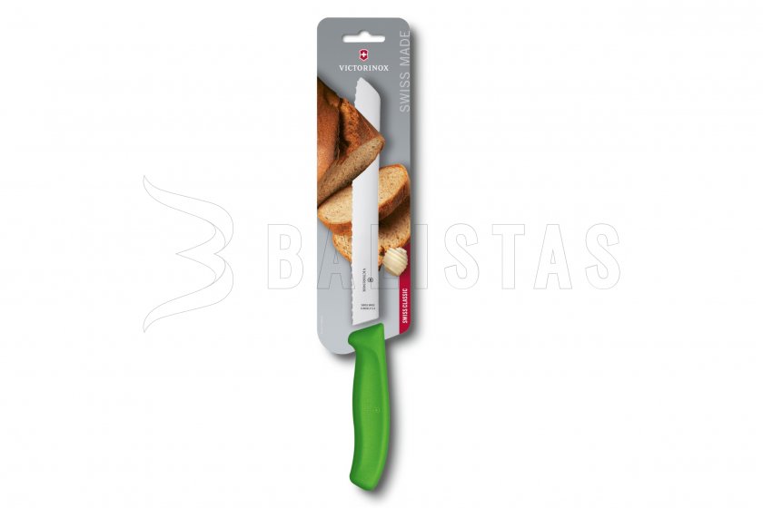 Kenyérvágó kés Victorinox 21cm zöld