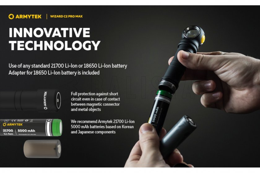 Fejlámpa Armytek Wizard C2 Pro MAX Meleg fény