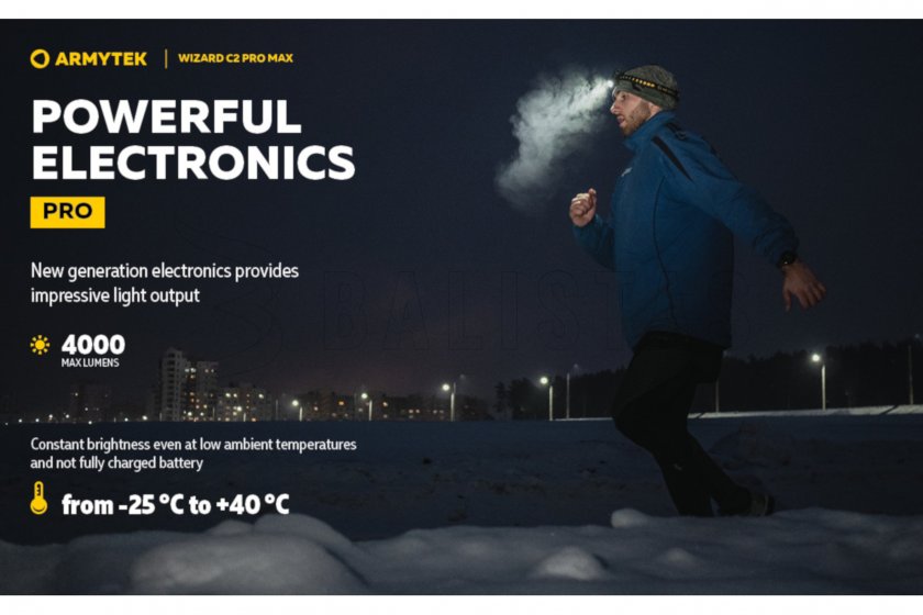 Fejlámpa Armytek Wizard C2 Pro MAX Hideg fény