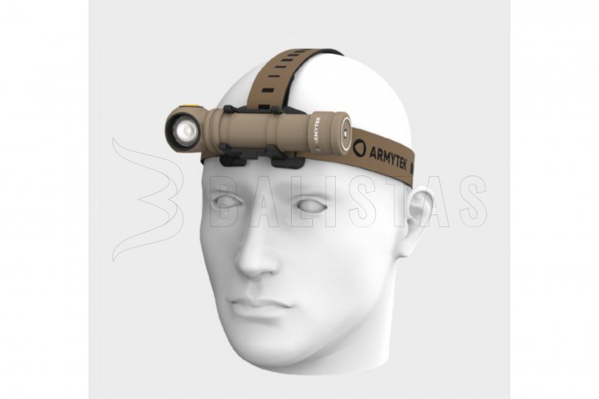 Fejlámpa Armytek Wizard C2 Pro hideg fény Homokszín