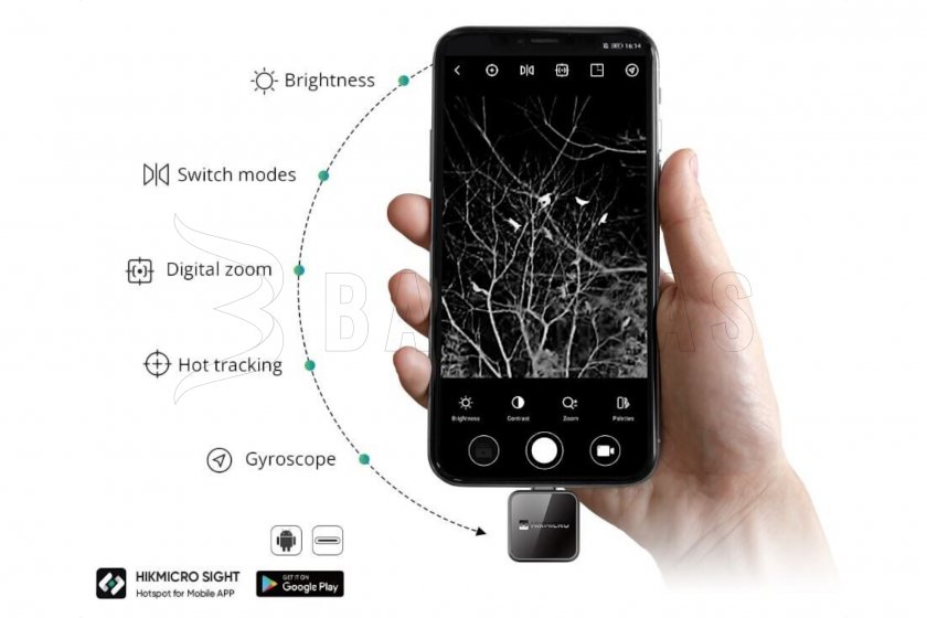 Okostelefonhoz használható hőkamera Hikmicro EXPLORER E20 Plus