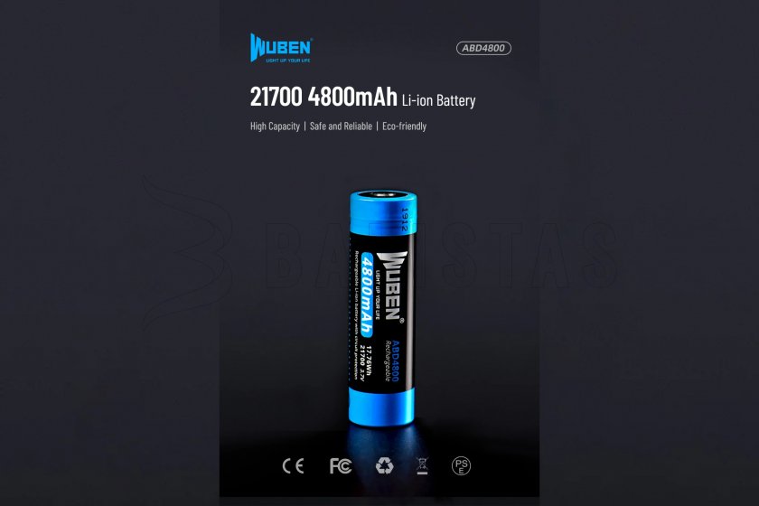 Wuben 21700 B Li-Ion 4800mAh akkumulátor
