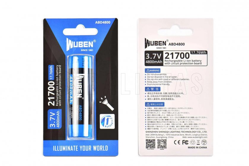 Wuben 21700 B Li-Ion 4800mAh akkumulátor