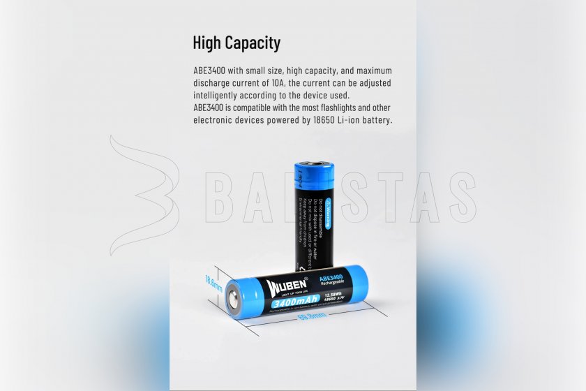 Elem Wuben 3400B x Li-Ion 3400mAh