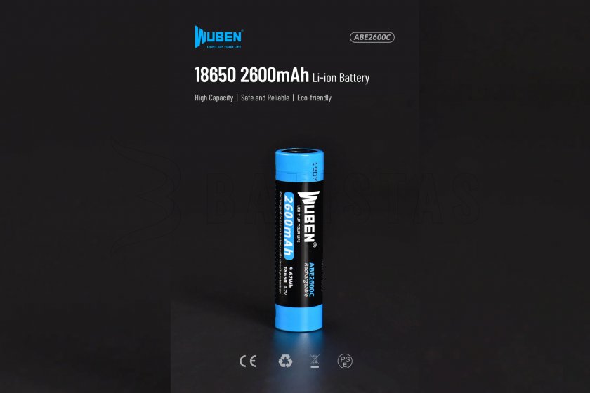 Elem Wuben 2600B/18650 Li-Ion 2600mAh