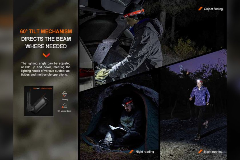 Fenix HL16 fekete diódás fejlámpa