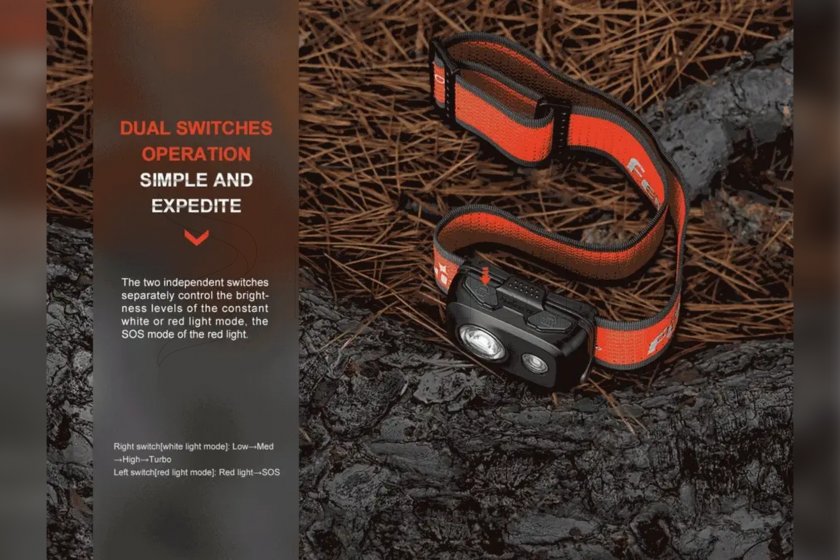 Fenix HL16 fekete diódás fejlámpa