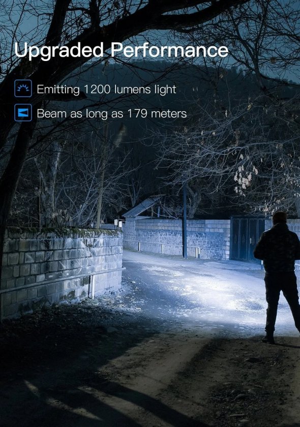 Zseblámpa Wuben E12R fekete
