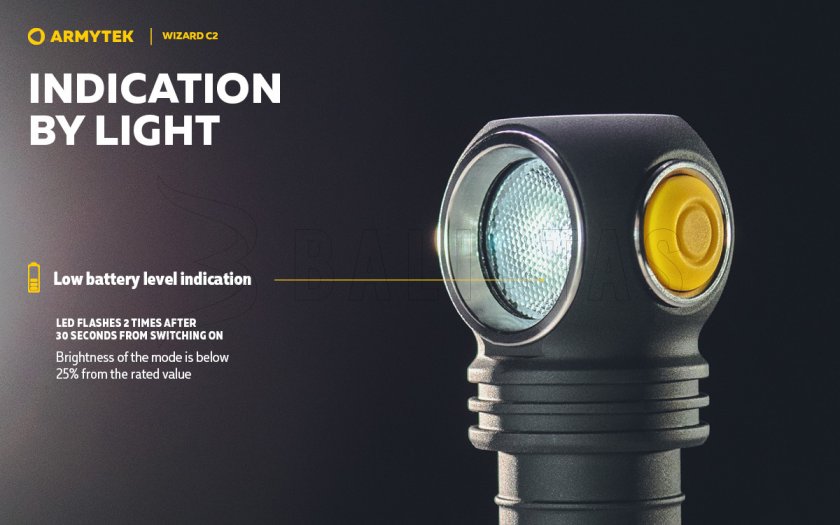 Fejlámpa Armytek Wizard C2 Hideg fény