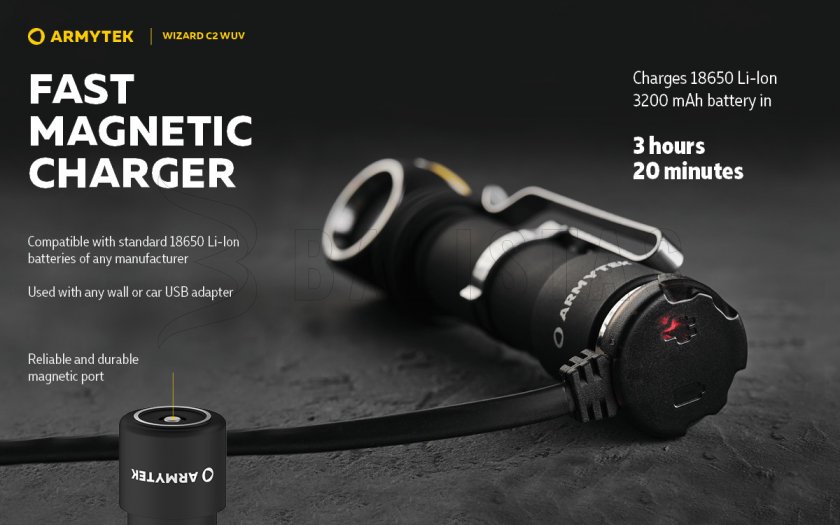 Fejlámpa Armytek Wizard C2 WUV
