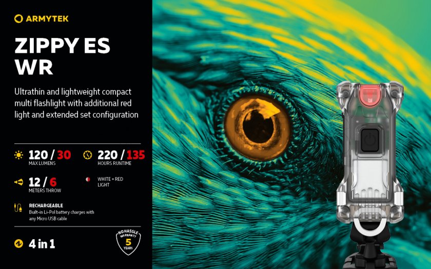 Kulcstartó Armytek Zippy ES WR Red