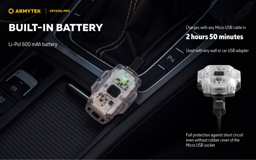 Multifunkciós lámpa Armytek Crystal Pro - sárga