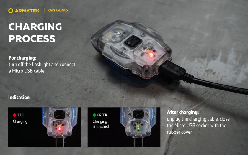 Multifunkciós lámpa Armytek Crystal Pro - sárga