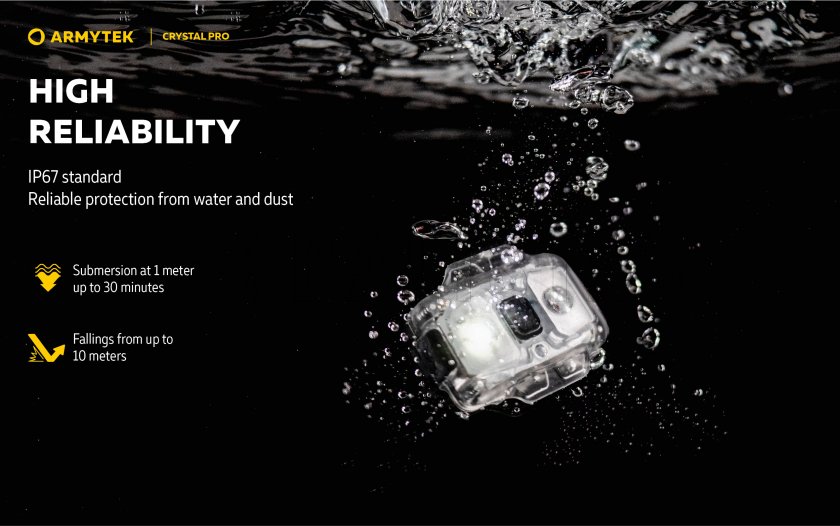 Multifunkciós lámpa Armytek Crystal Pro - sárga