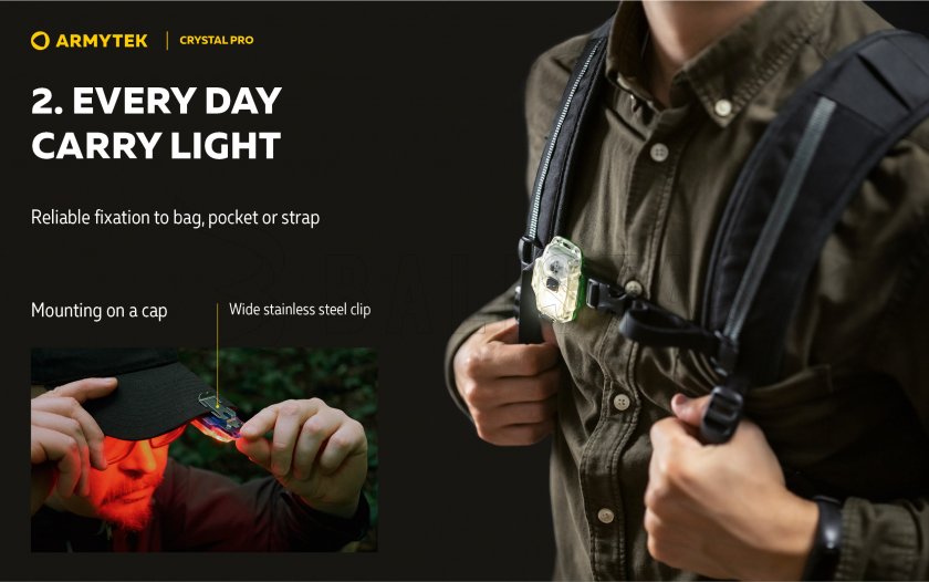 Multifunkciós lámpa Armytek Crystal Pro - sárga